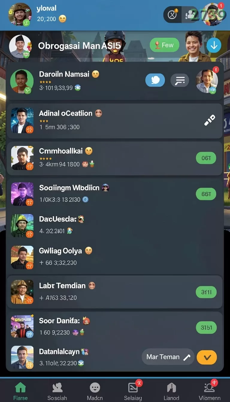Cuplikan layar LOGAMTOTO — menu navigasi